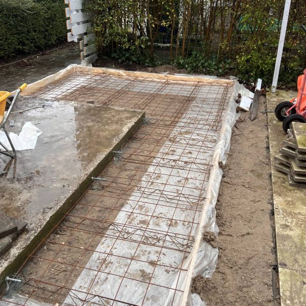 Beton fundering schuur
