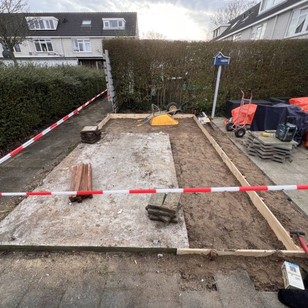 Beton storten fundering schuur