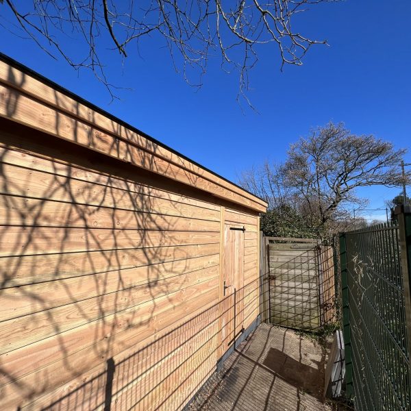 Tuinschuur op maat buitenkant